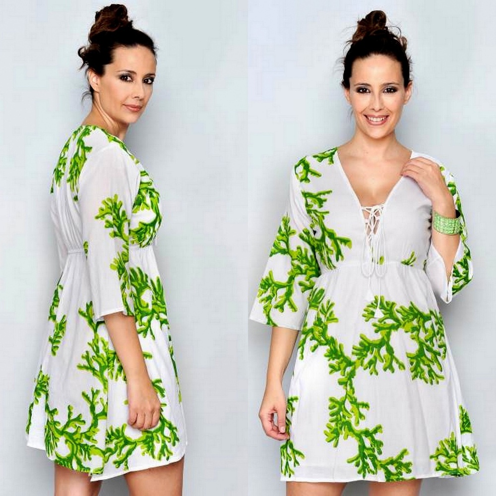Bohemian Vibes 80's Retro Sea Patterns Sexy Dress